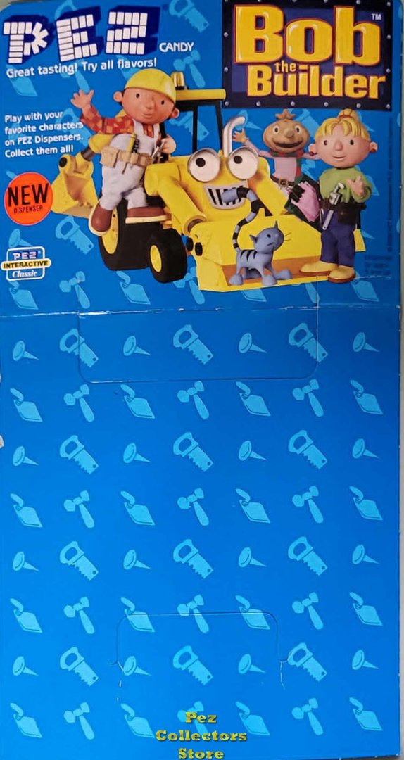 (image for) Bob the Builder Pez 24ct Counter Display Header Card with orange NEW sticker