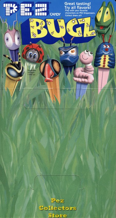 (image for) Bugz Pez 24ct Counter Display Header Card