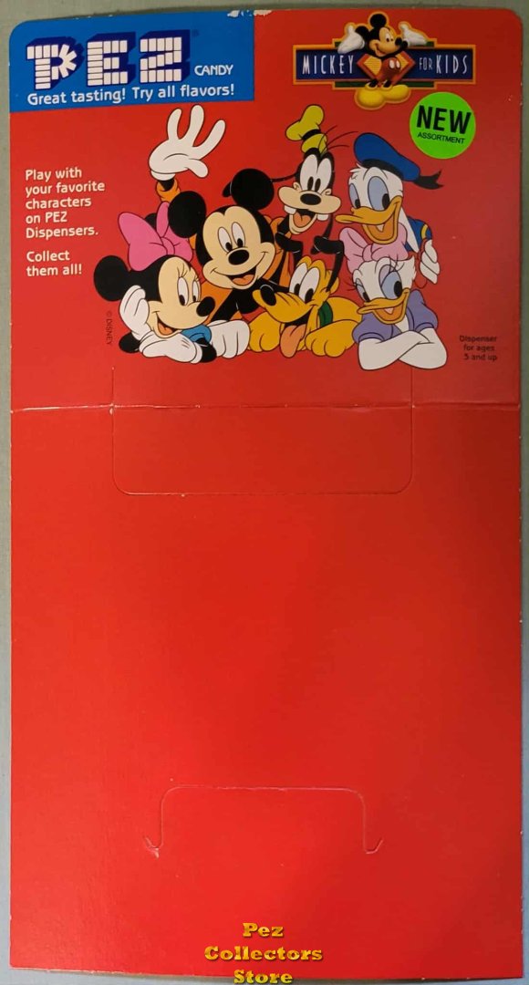 (image for) Disney Mickey For Kids Pez 24ct Counter Display Header Card with Green NEW Sticker