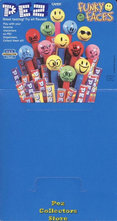 (image for) Funky Faces Pez 24ct Counter Display Header Card