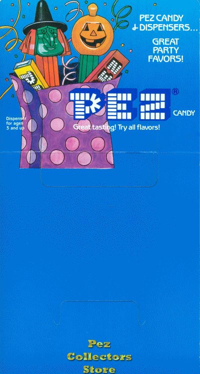 (image for) Halloween Die Cut Pumpkin and 3 pc Witch Pez 24ct Counter Display Header Card