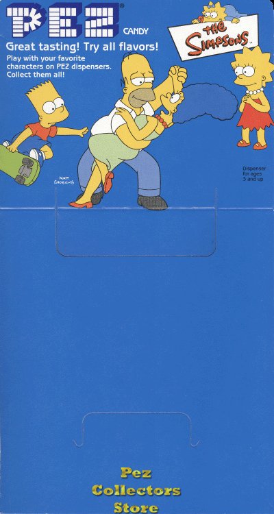 (image for) The Simpsons Pez 24ct Counter Display Header Card