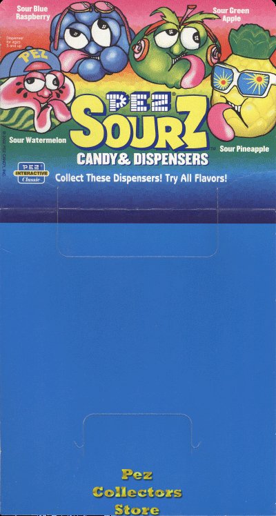 (image for) Sourz Pez 24ct Counter Display Header Card