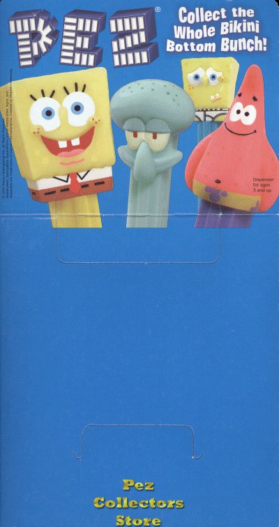 (image for) SpongeBob Pez 24ct Counter Display Header Card