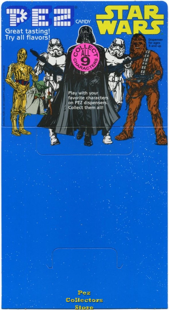 (image for) Star Wars Pez 24ct Counter Display Header Card with Pink Collect all 9 Characters Sticker