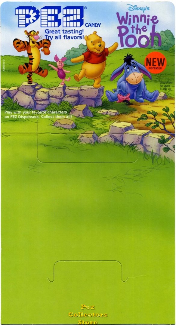 (image for) Winnie the Pooh Pez 24ct Counter Display Header Card with Orange NEW Sticker