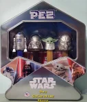 Disney 100 Yrs Star Wars Platinum Pez Gift Tin R2D2 Darth Grogu