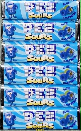 (image for) 6 Packs Blue Raspberry Sours Pez Candy Refills