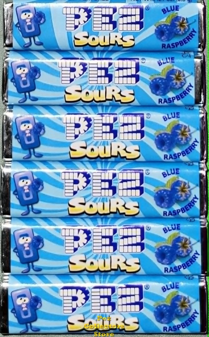 (image for) 6 Packs Blue Raspberry Sours Pez Candy Refills