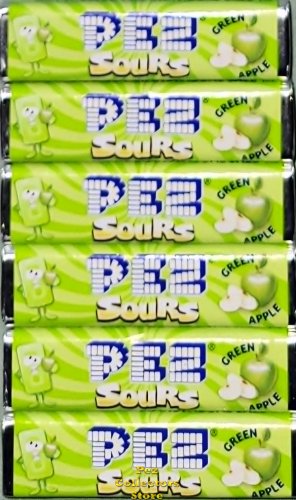 (image for) 6 Packs Green Apple Sours Pez Candy Refills