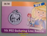 2009 7th Linz Austria Pez Gathering Black and White Pin 50 made
