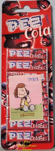 (image for) European Cola Pez Candy Refills 8 pack with Peppermint Patty Sticker