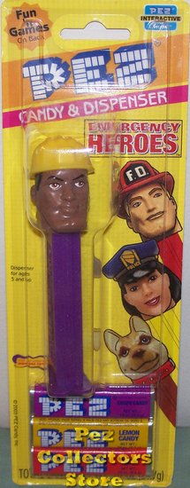 (image for) Black Construction Worker AA Emergency Hero Pez MOC!