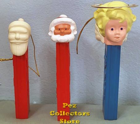 (image for) Vintage Santa A, Santa B and Angel PEZ Ornaments Loose