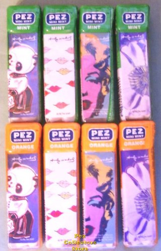 (image for) Andy Warhol Pez Mini Mints European Series Set of 8