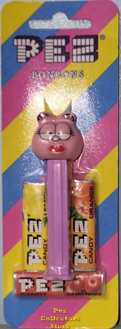 (image for) Arlene Pez from Garfield Series I Lavender No Country Stem Mint on Striped Card