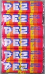 Old 2 Piece Assorted Fruit Pez 6 roll Cello Pack