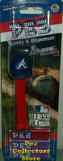(image for) Atlanta Braves MLB Baseball Cap Pez MOC - Click Image to Close