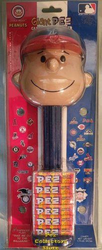 (image for) Musical Atlanta Braves Charlie Brown Giant Pez Mint in Opened Package