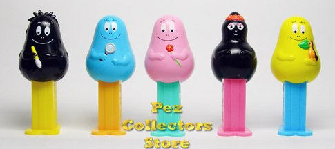 (image for) Set 015 Barbapapa Mini Pez Dispenser Set of 5 with Eggs and Bands