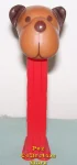 Original 2004 AWL Barky Brown Pez on Red Stem (image for) Original 2004 AWL Barky Brown Pez on Red Stem