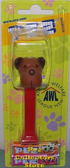Modal Additional Images for Original 2004 AWL Barky Brown Pez on Red Stem