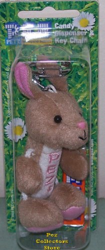 (image for) Barnyard Babies Daisy and Grass Brown Bunny Keychain