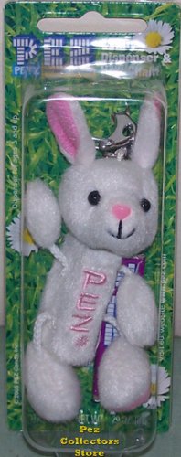 (image for) Barnyard Babies Daisy and Grass White Bunny Keychain