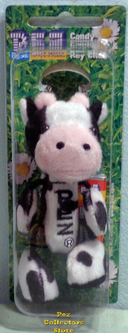 (image for) Barnyard Babies Daisy and Grass Cow Keychain - Click Image to Close