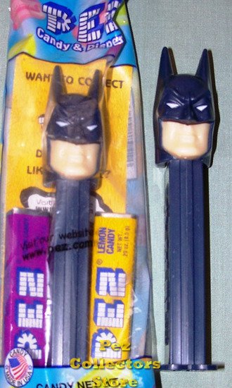(image for) Batman Pez Tall Rounded Ear Dark Knight Yellowish Face MIB - Click Image to Close