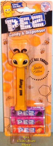 (image for) Limited Edition Bee Happy Yellow Stem Pez Bee MOC