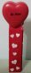 (image for) ERROR Printed on Back of Heart 2005 Be Mine Heart Pez Maroon printed stem Loose