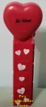 (image for) ERROR Printed on Back of Heart 2005 Be Mine Heart Pez Maroon printed stem Loose