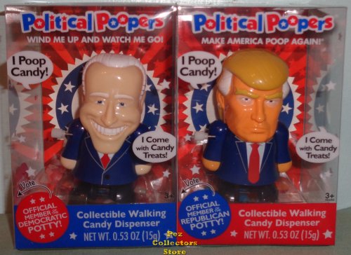 (image for) Biden and Trump Political Pooper Wind Up Walking Candy Dispenser