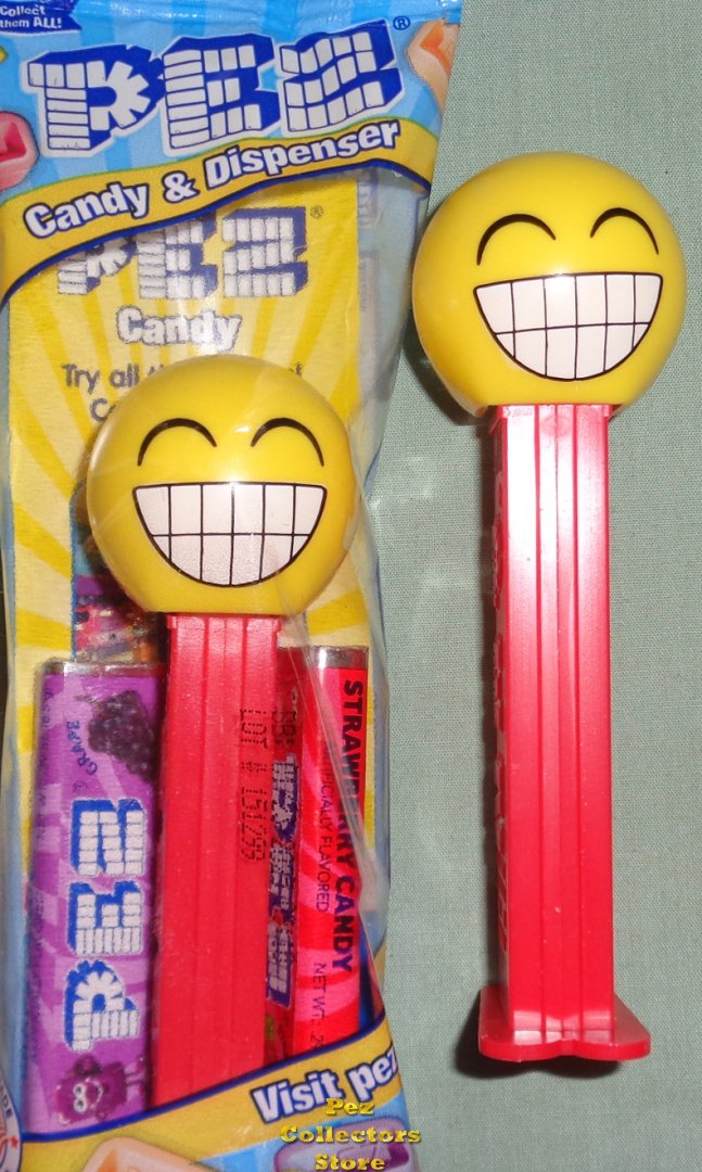 (image for) Cheesin Emoji with Big Grin Pez MIB - Click Image to Close