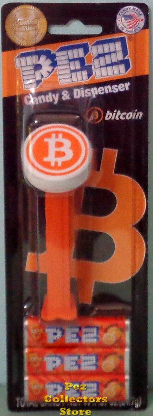 (image for) Limited Edition Exclusive Bitcoin Pez Mint on Card - Click Image to Close