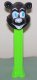 (image for) Misfit Icee Bear Pez Black Face on Neon Green Stem Gold Tongue