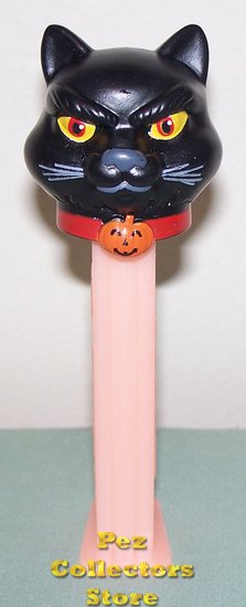 (image for) 2006 Halloween Black Cat Pez Glow in the Dark Stem Loose - Click Image to Close