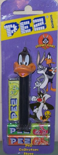 (image for) Daffy Duck Pez Black Stem Mint on Euro Looney Tunes Card
