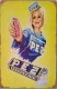 (image for) Metal Blonde PEZ Girl with Regular Advertising Sign 8" x 12"