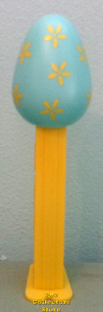 (image for) Blue Easter Egg with Yellow Flowers Pez Loose - Click Image to Close