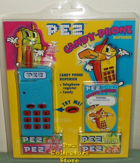 Modal Additional Images for Blue and Neon Yellow European Electronic Pez Telephone Loose