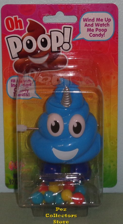 (image for) Oh Poop! Blue Poop Unicorn Wind-up Walking Pooper MOC