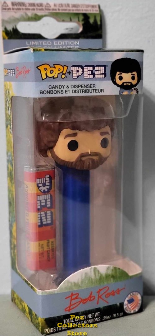 (image for) Bob Ross Dark Blue Stem Funko POP!+PEZ - Click Image to Close