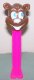 (image for) Misfit Icee Bear Pez Brown Face on Neon Pink Stem Gold Tongue