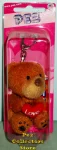 (image for) 2011 Pez Valentines Plush Brown Teddy Bear Small Heart Pillow