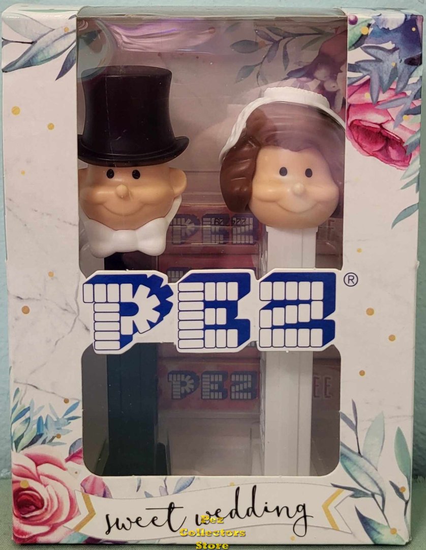 (image for) 2024 European Brunette Bride and Groom Pez Sweet Wedding Twin Pack