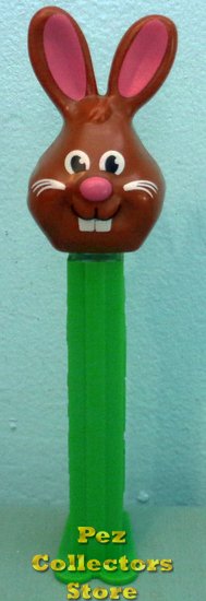 (image for) Bucktooth Chocolate Bunny Pez on Green Stem MIB - Click Image to Close