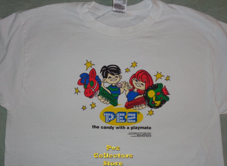 (image for) PEZ the candy with a playmate Pony & Lion Pez T-Shirt size L - Click Image to Close