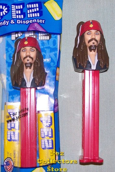 (image for) Captain Jack Sparrow Pirates of the Caribbean Pez MIB